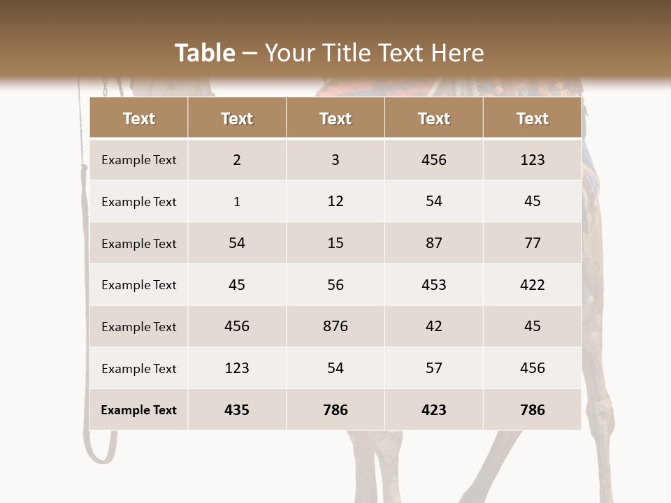 Africa Saddle Vacations PowerPoint Template