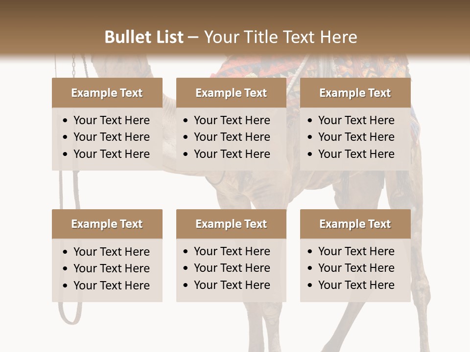 Africa Saddle Vacations PowerPoint Template