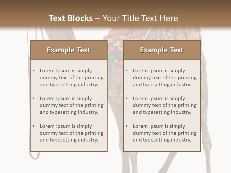 Africa Saddle Vacations PowerPoint Template