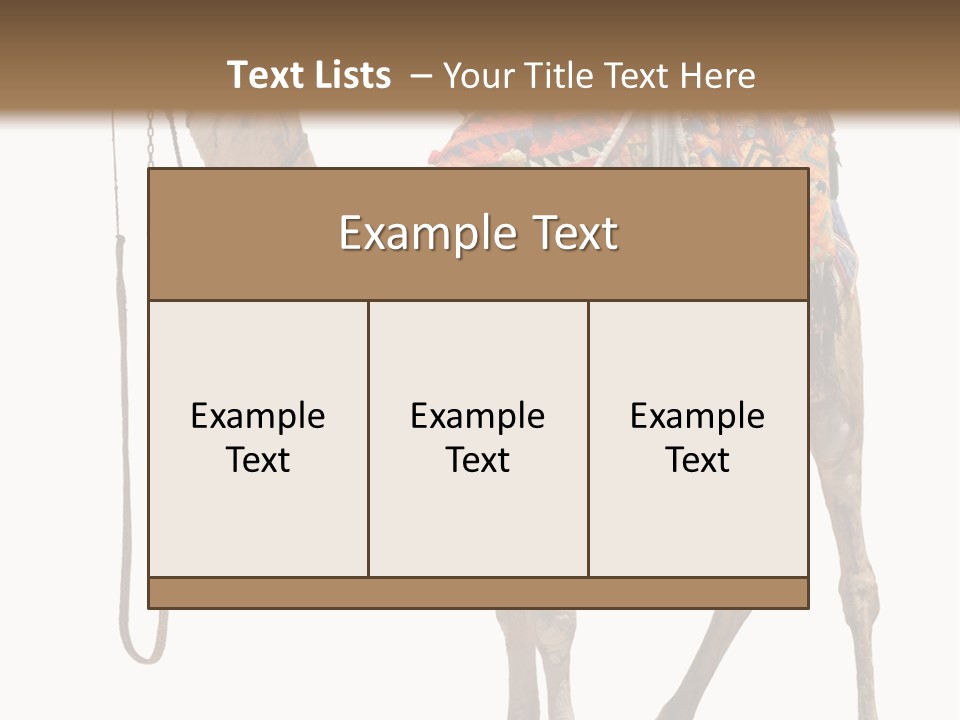 Africa Saddle Vacations PowerPoint Template