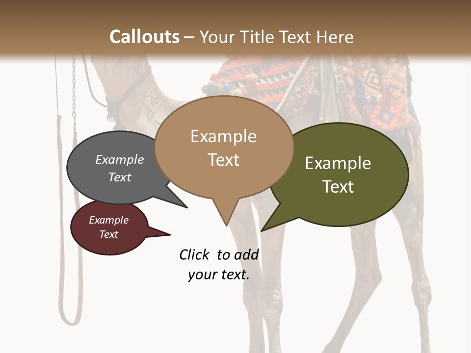 Africa Saddle Vacations PowerPoint Template