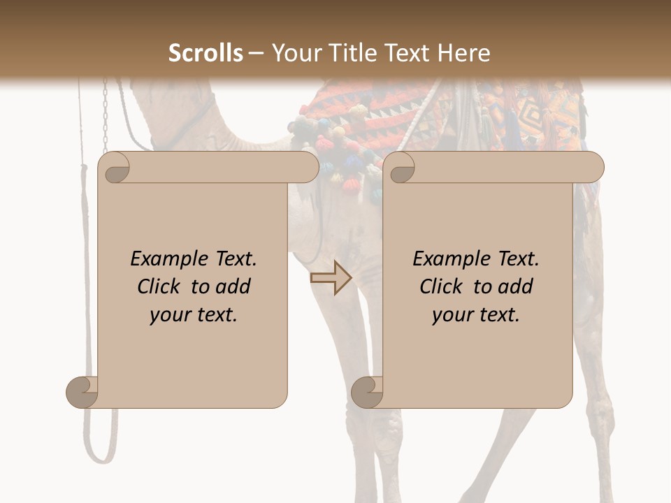 Africa Saddle Vacations PowerPoint Template