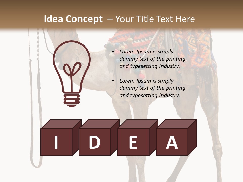 Africa Saddle Vacations PowerPoint Template