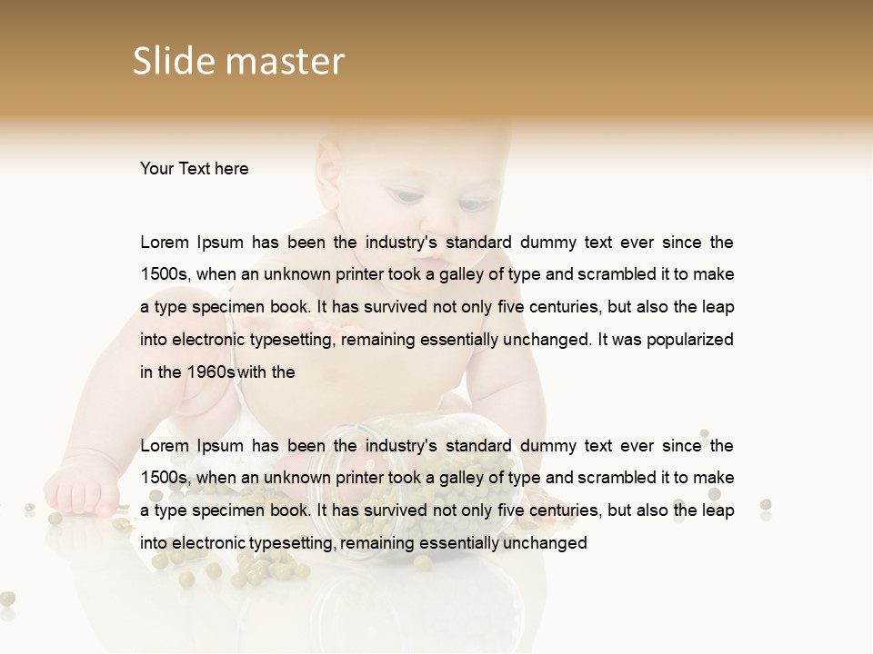 Boy Sitting Expression PowerPoint Template