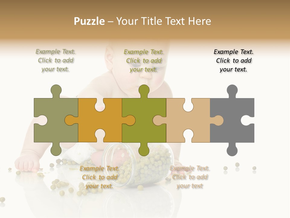 Boy Sitting Expression PowerPoint Template