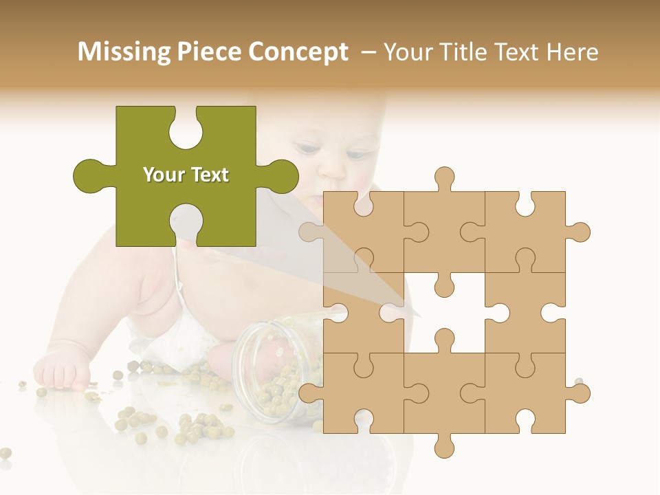 Boy Sitting Expression PowerPoint Template