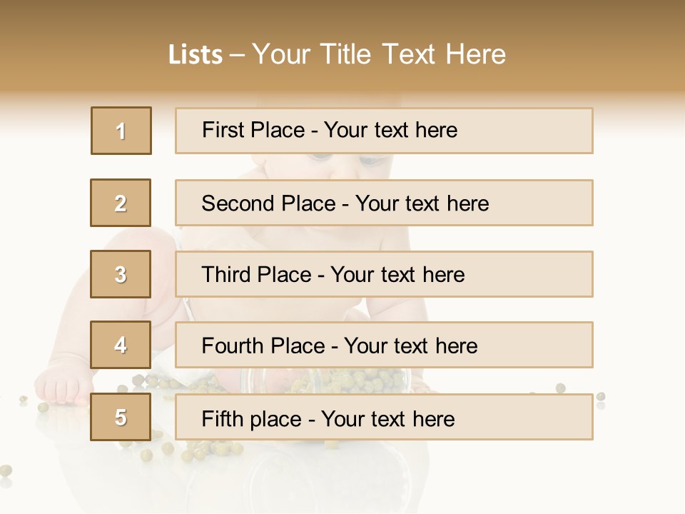 Boy Sitting Expression PowerPoint Template