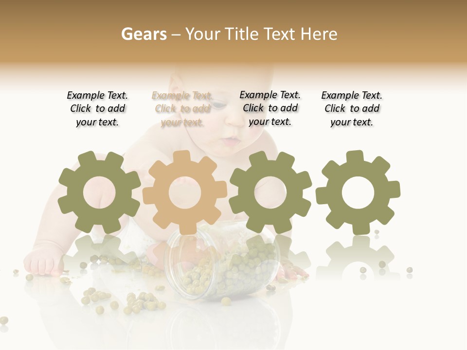 Boy Sitting Expression PowerPoint Template