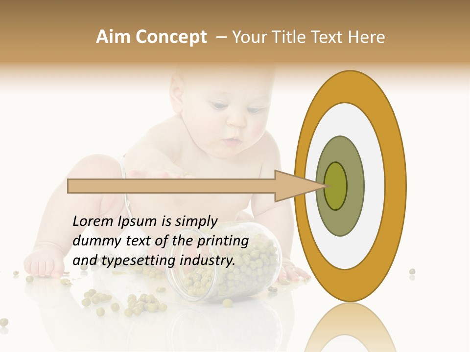 Boy Sitting Expression PowerPoint Template