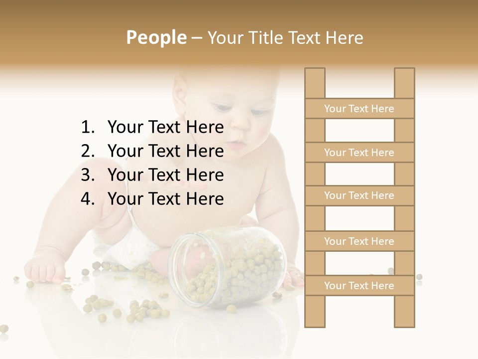 Boy Sitting Expression PowerPoint Template