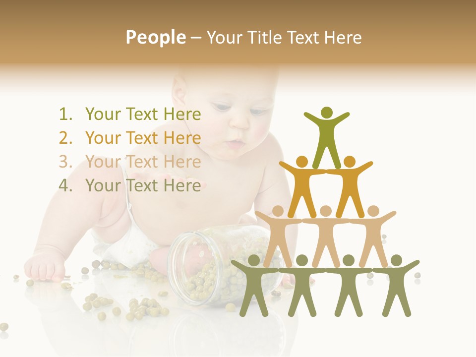 Boy Sitting Expression PowerPoint Template