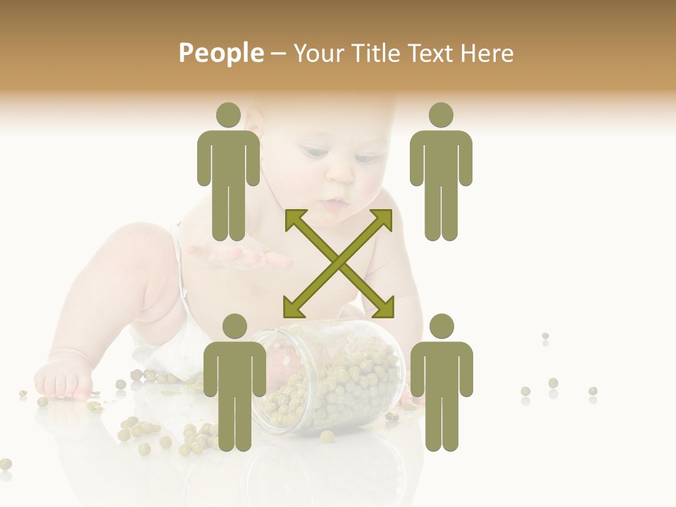 Boy Sitting Expression PowerPoint Template