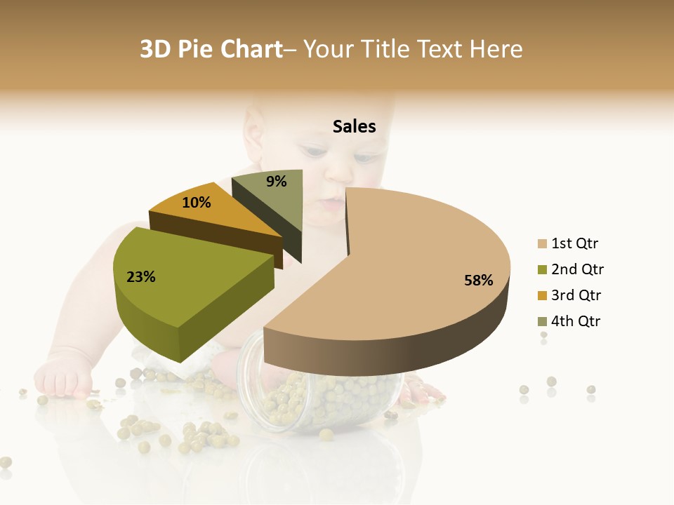 Boy Sitting Expression PowerPoint Template
