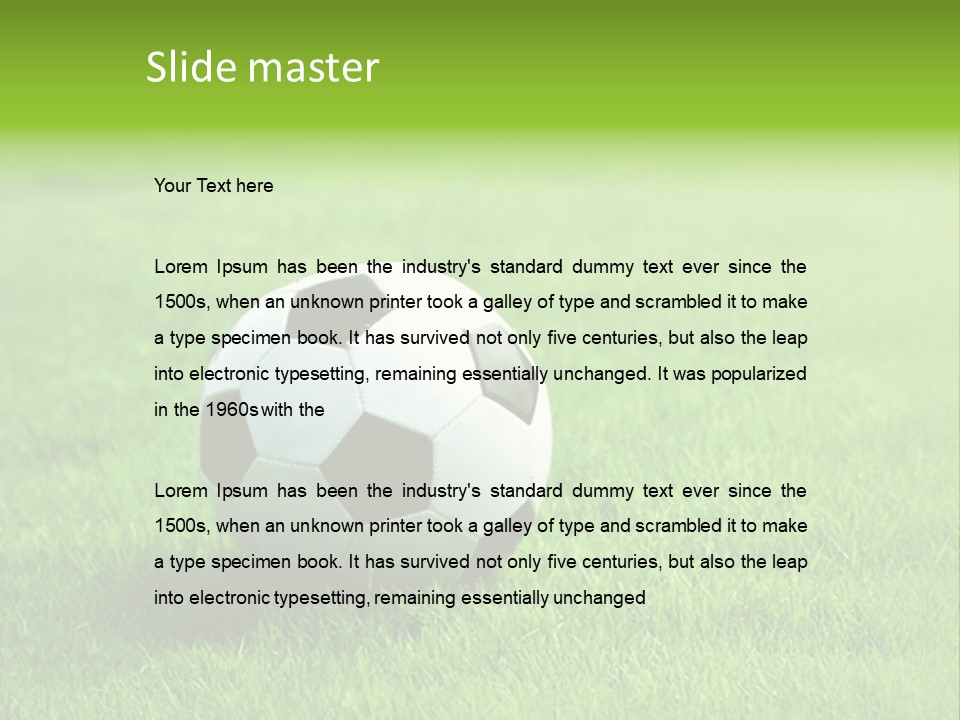 Training Play Field PowerPoint Template