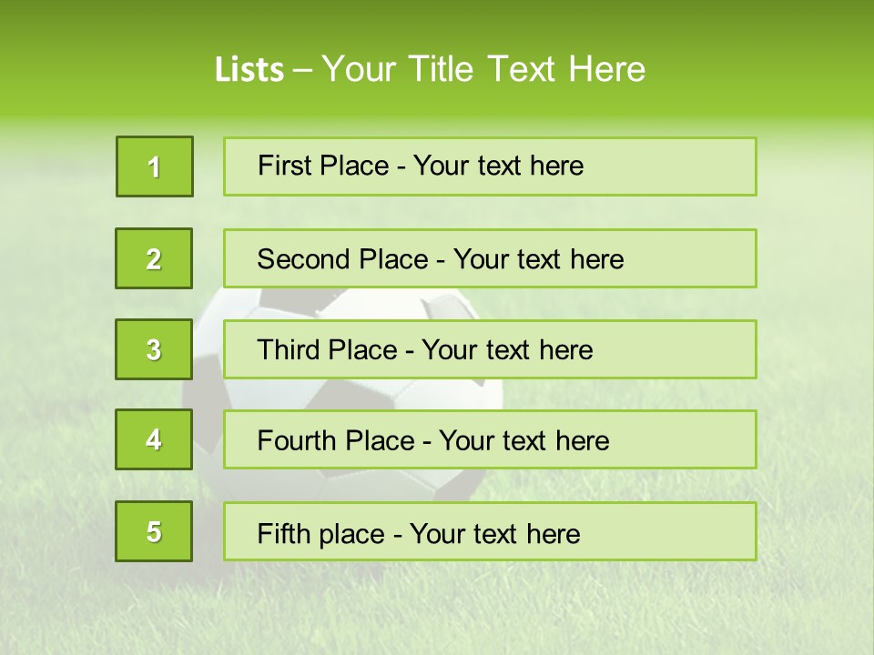 Training Play Field PowerPoint Template