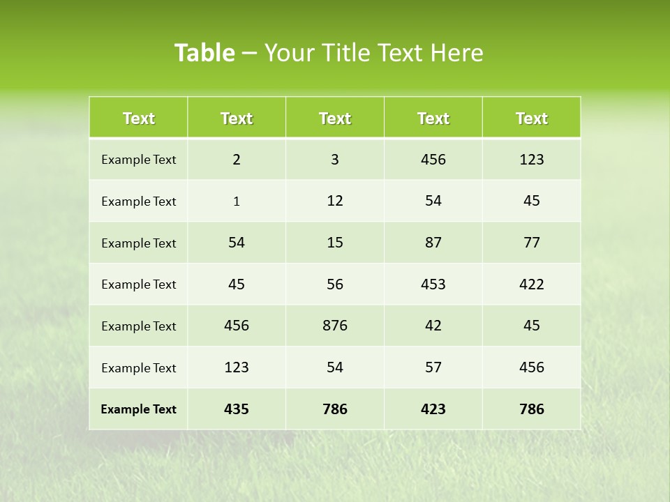 Training Play Field PowerPoint Template