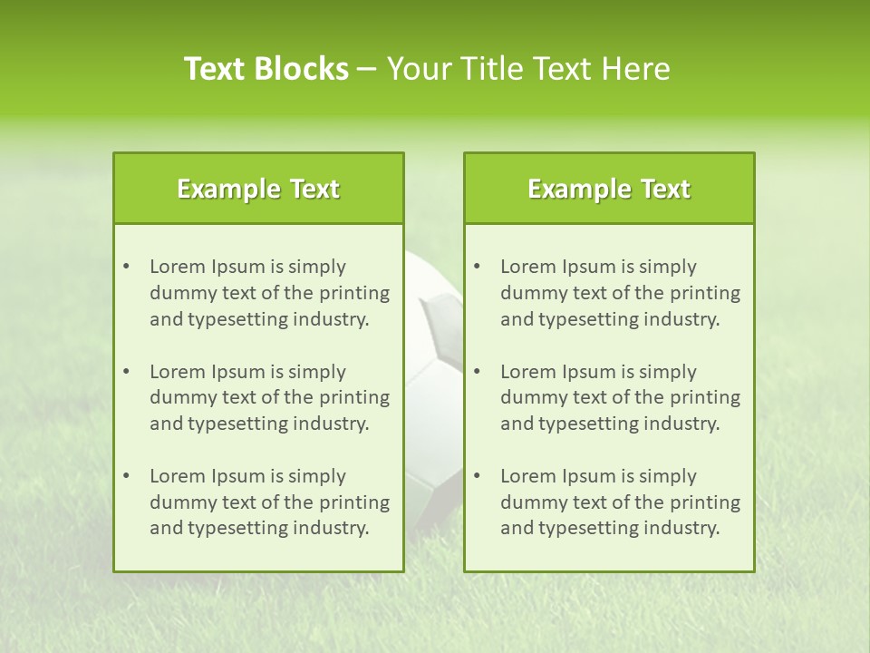 Training Play Field PowerPoint Template