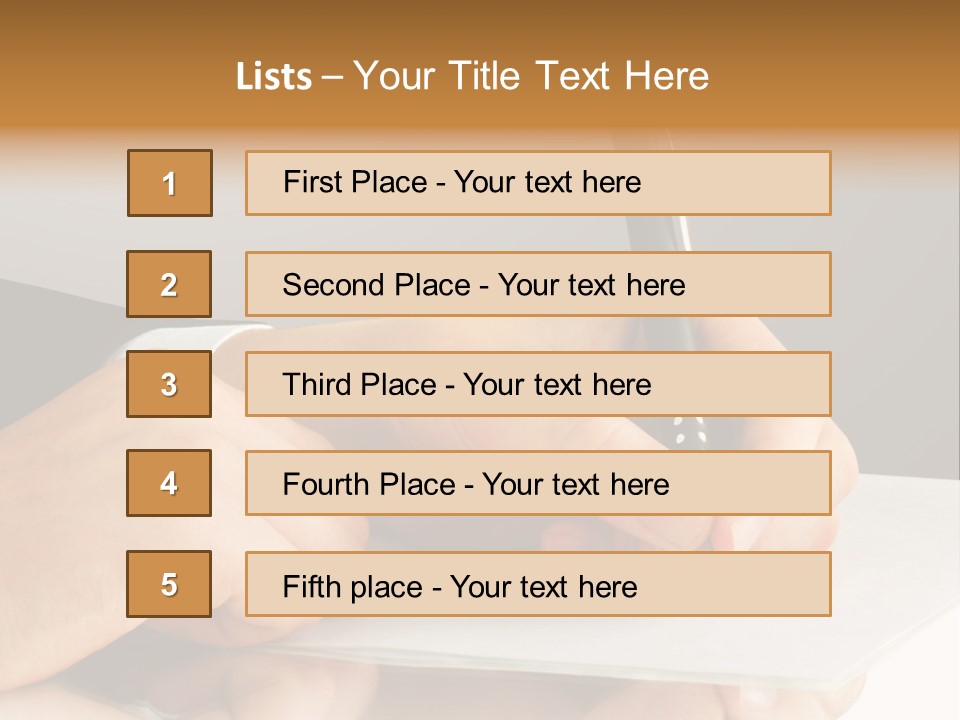Isolated Table Image PowerPoint Template