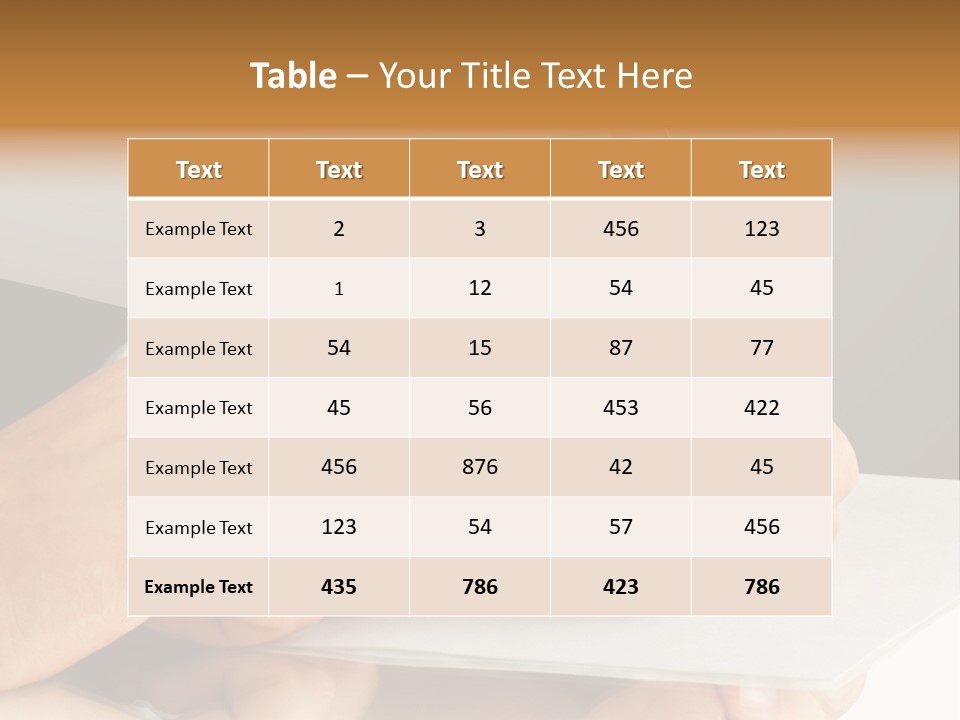 Isolated Table Image PowerPoint Template