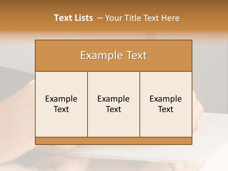 Isolated Table Image PowerPoint Template