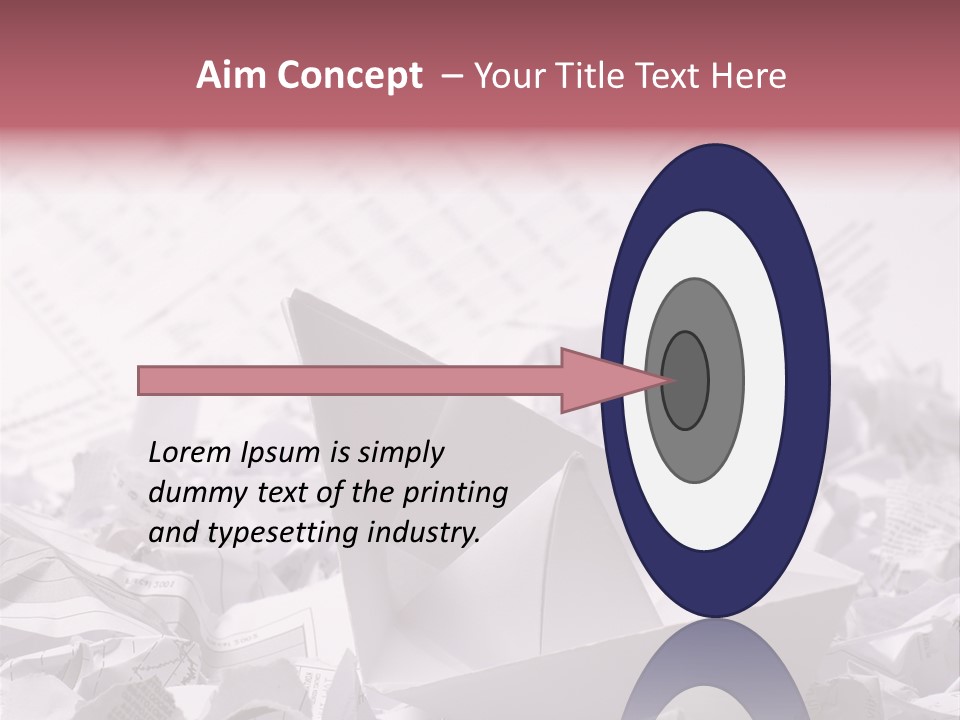 White Target Statistics PowerPoint Template