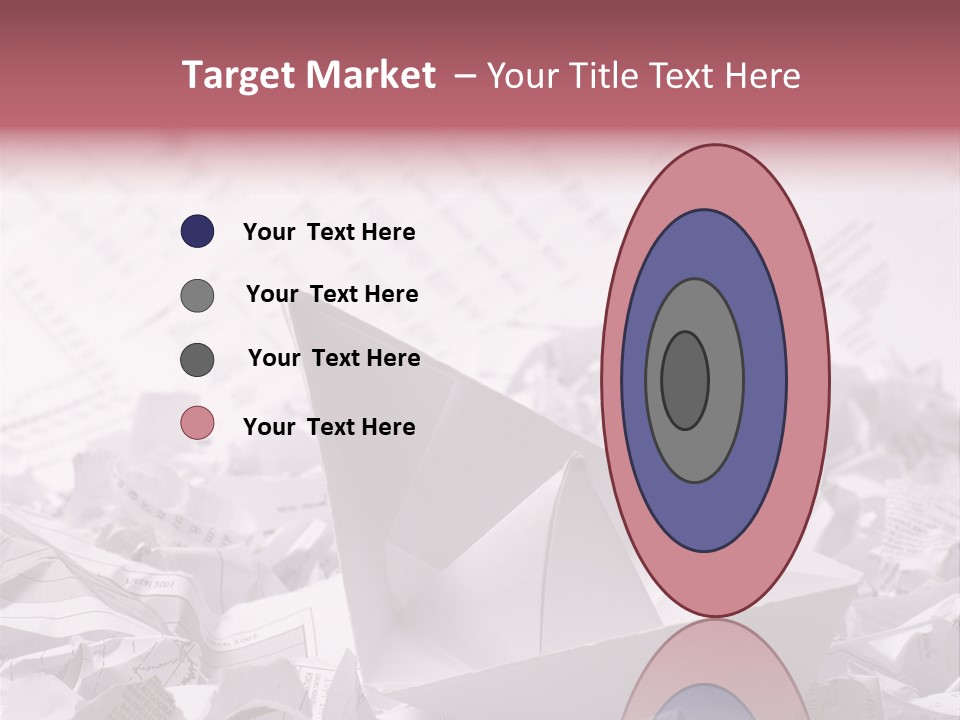 White Target Statistics PowerPoint Template
