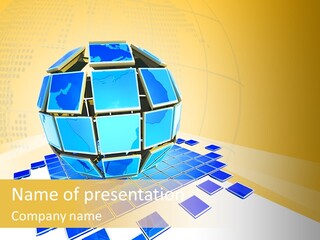 Planet World Electronic PowerPoint Template