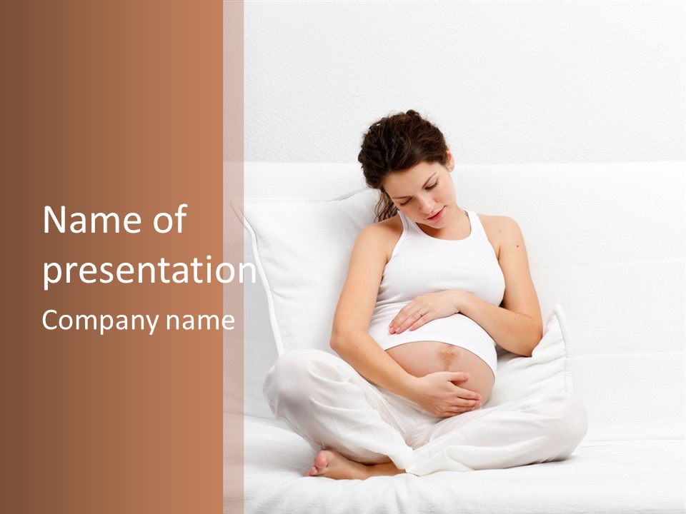 Couch Baby Beautiful PowerPoint Template