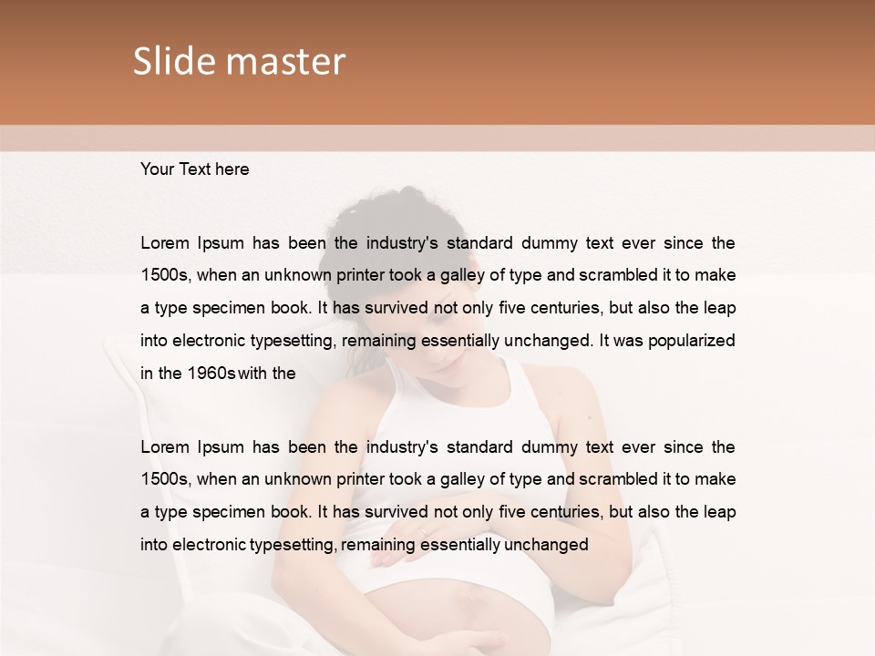 Couch Baby Beautiful PowerPoint Template