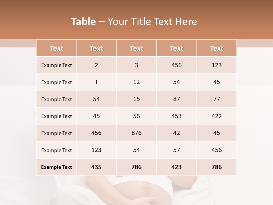 Couch Baby Beautiful PowerPoint Template