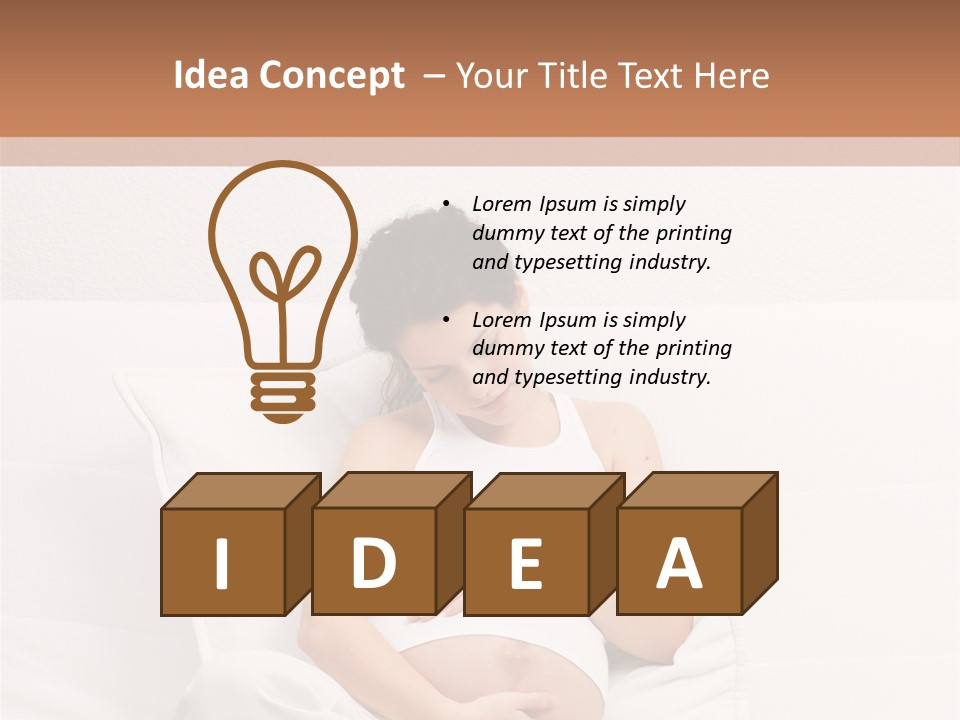 Couch Baby Beautiful PowerPoint Template