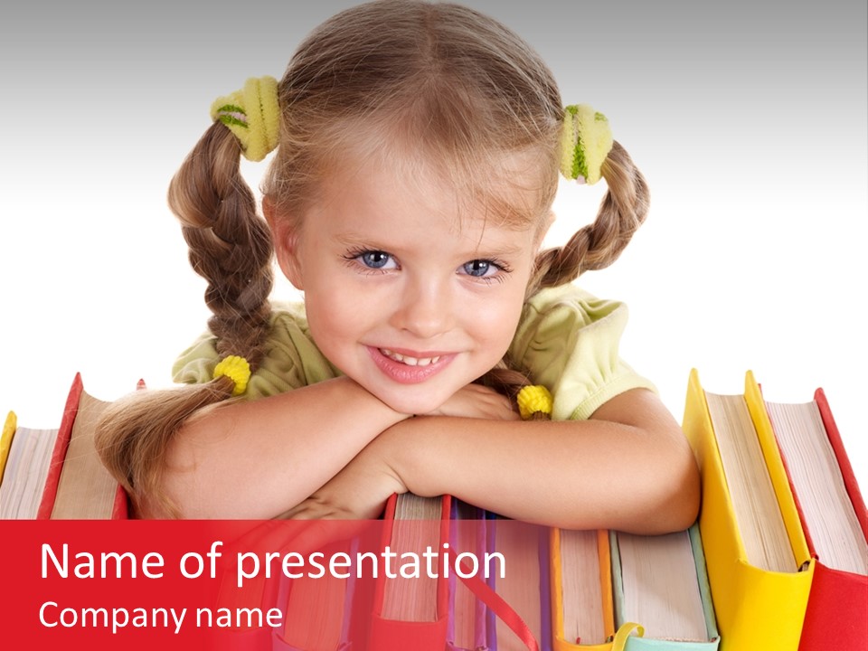 Pile Hardcover Child Prodigy PowerPoint Template