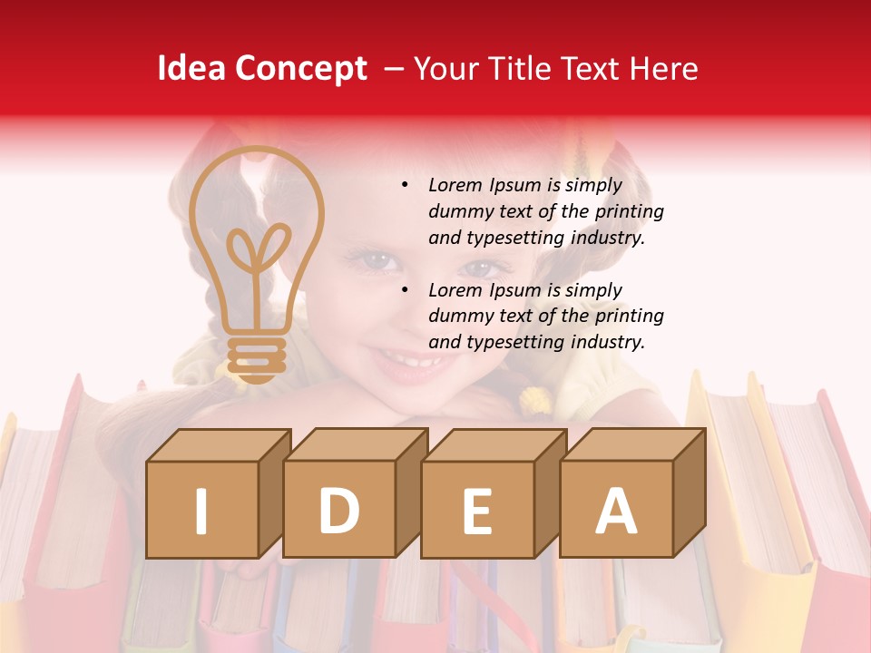 Pile Hardcover Child Prodigy PowerPoint Template