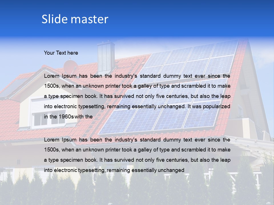 Alternative Environmental Photovoltaic PowerPoint Template