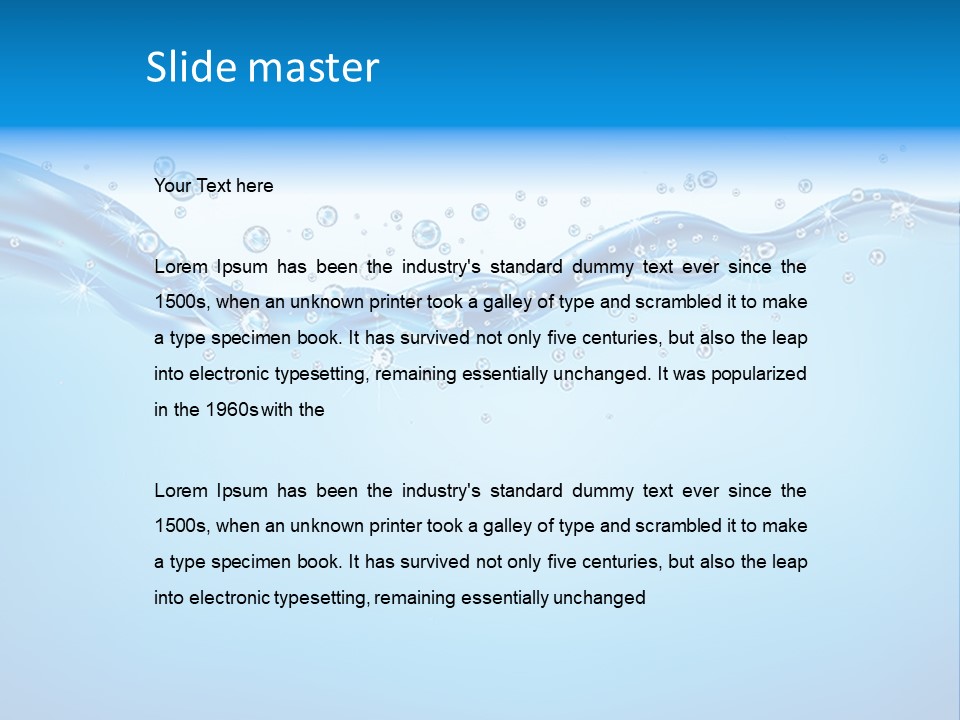 Wave Splash Curve PowerPoint Template