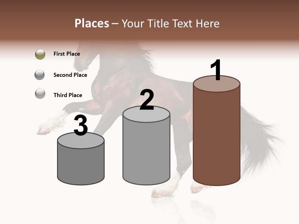 Mane Jumping Clydesdale PowerPoint Template