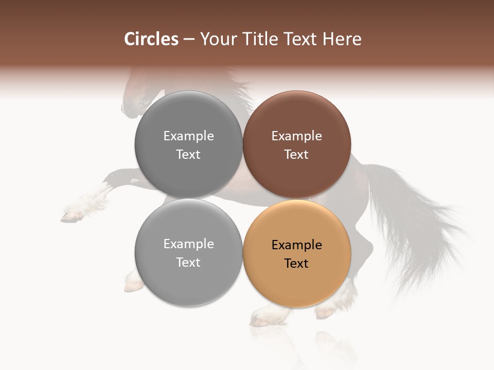 Mane Jumping Clydesdale PowerPoint Template