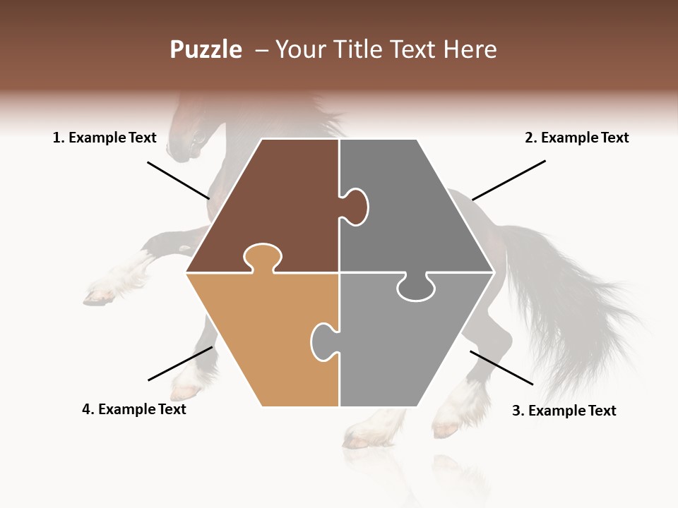 Mane Jumping Clydesdale PowerPoint Template