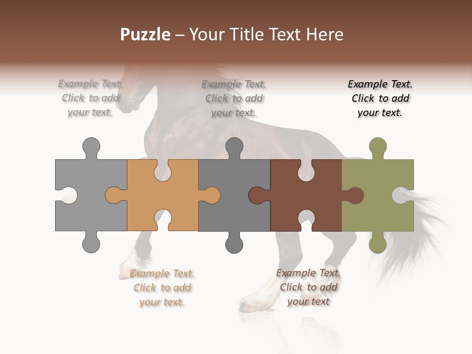 Mane Jumping Clydesdale PowerPoint Template