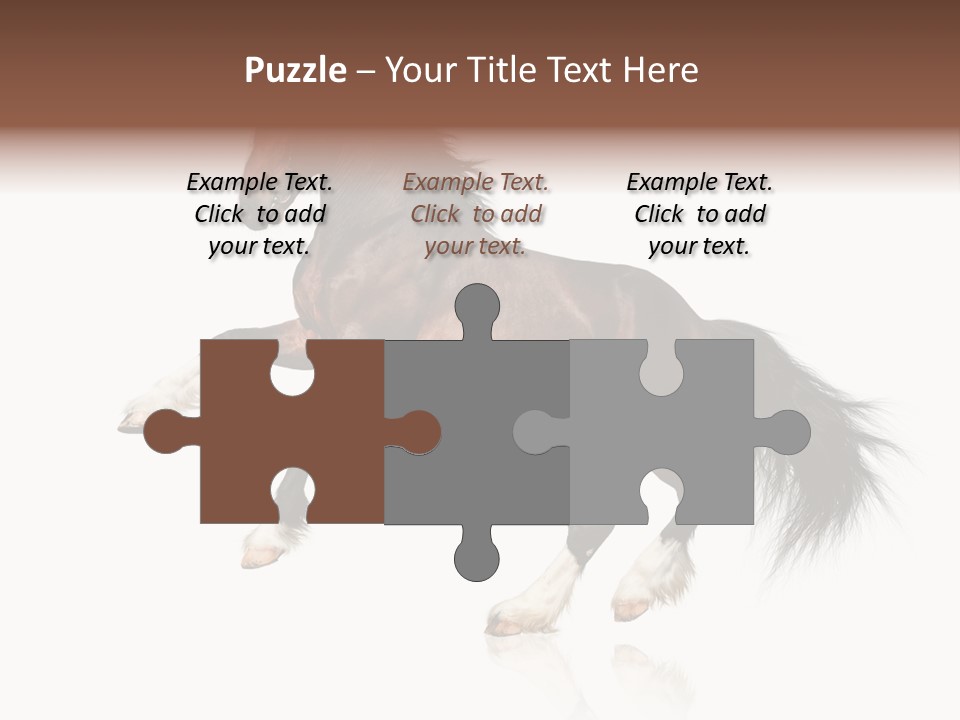 Mane Jumping Clydesdale PowerPoint Template