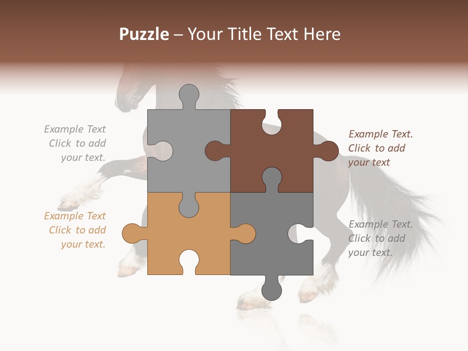 Mane Jumping Clydesdale PowerPoint Template