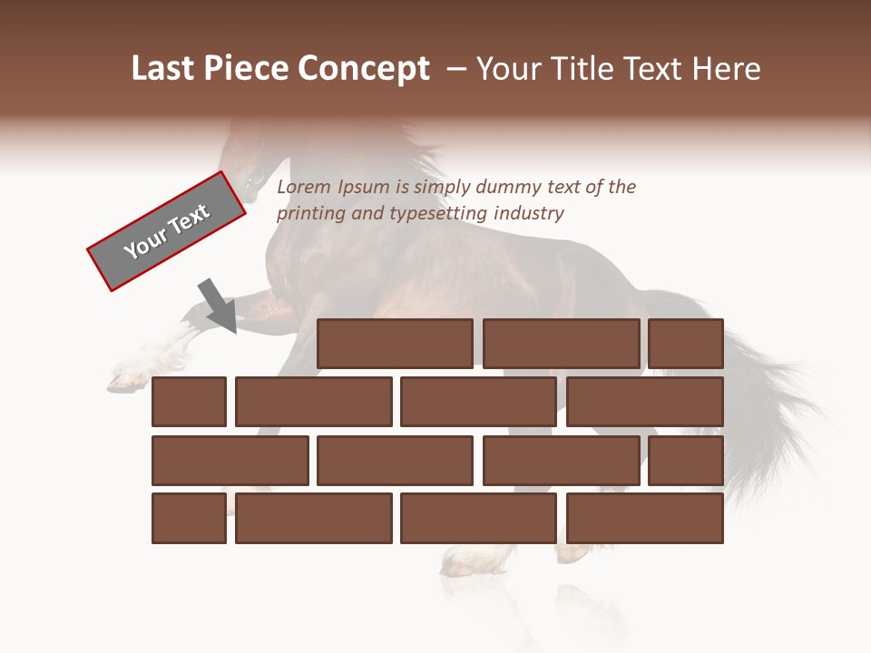 Mane Jumping Clydesdale PowerPoint Template