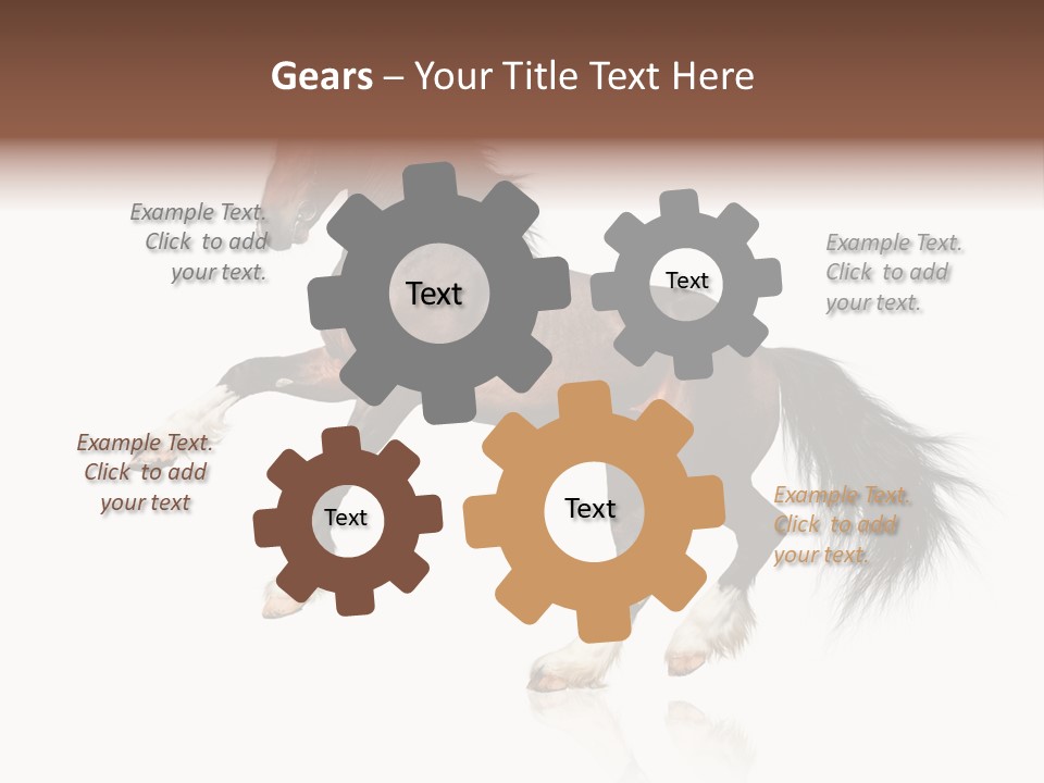 Mane Jumping Clydesdale PowerPoint Template