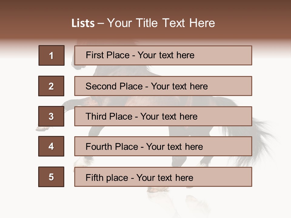 Mane Jumping Clydesdale PowerPoint Template