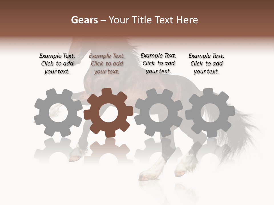 Mane Jumping Clydesdale PowerPoint Template