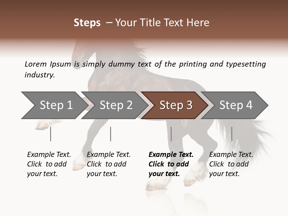 Mane Jumping Clydesdale PowerPoint Template