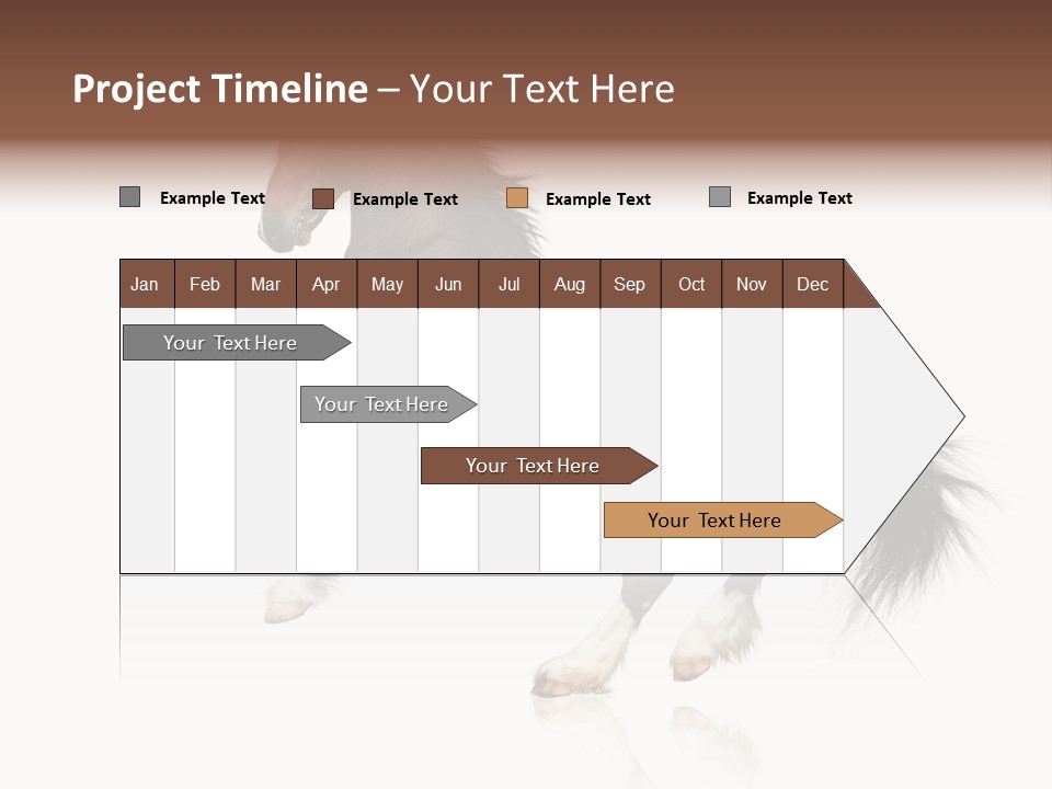 Mane Jumping Clydesdale PowerPoint Template