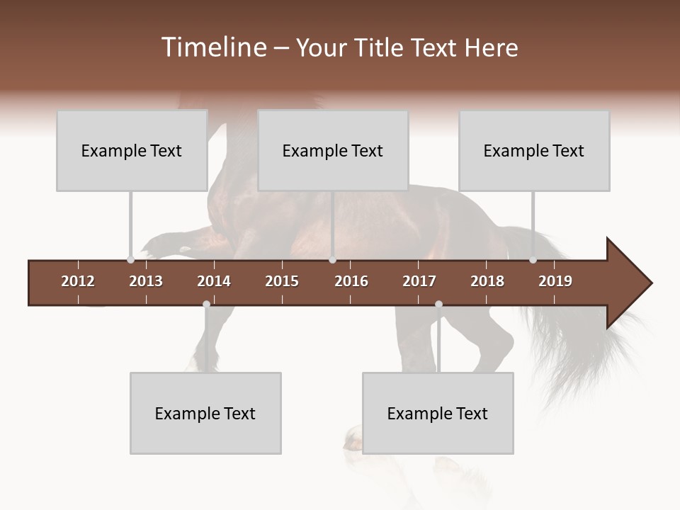 Mane Jumping Clydesdale PowerPoint Template