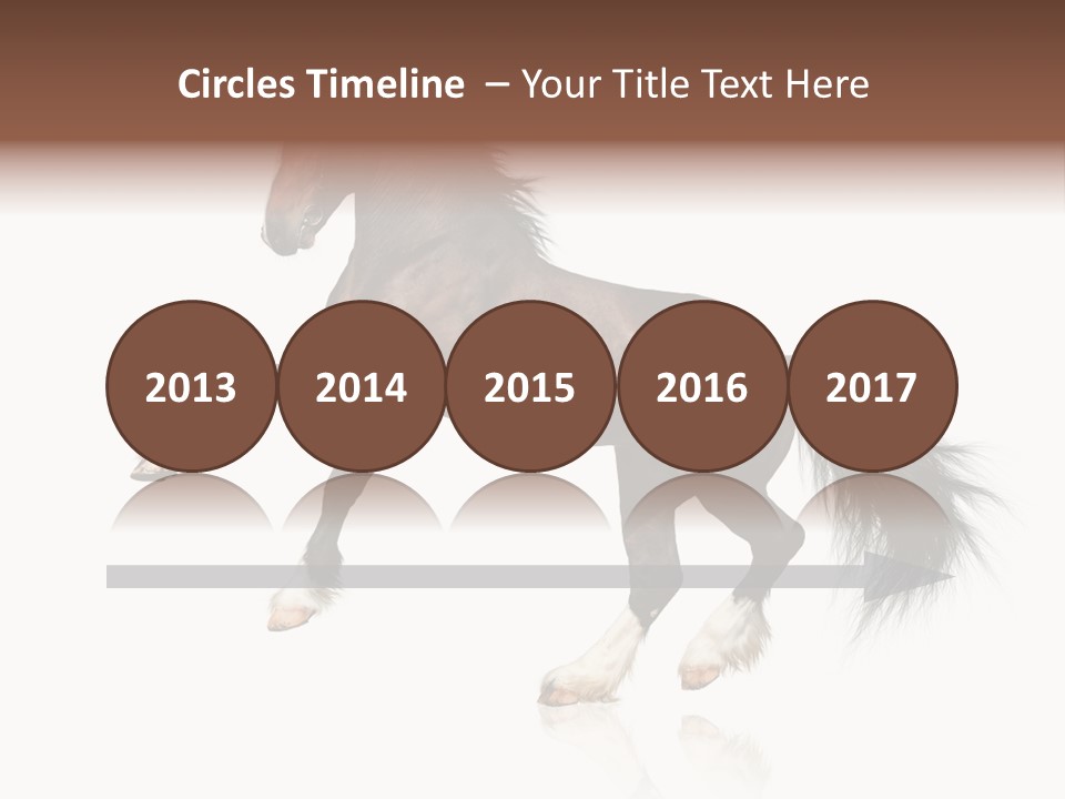 Mane Jumping Clydesdale PowerPoint Template