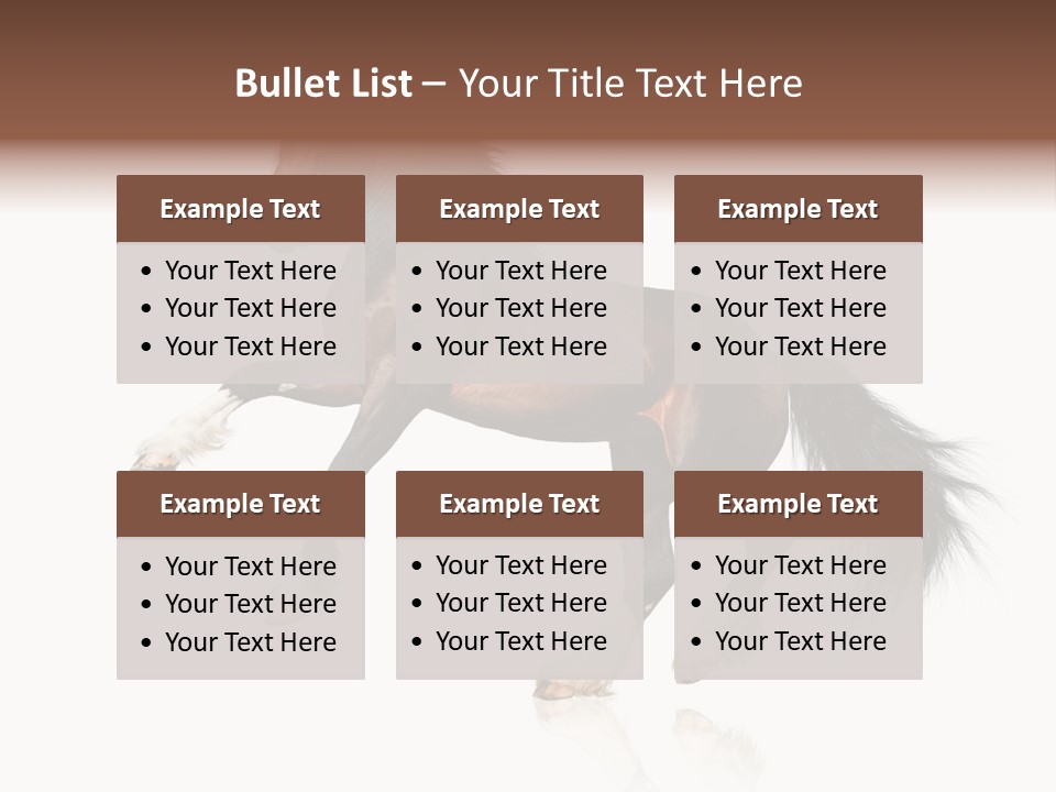 Mane Jumping Clydesdale PowerPoint Template